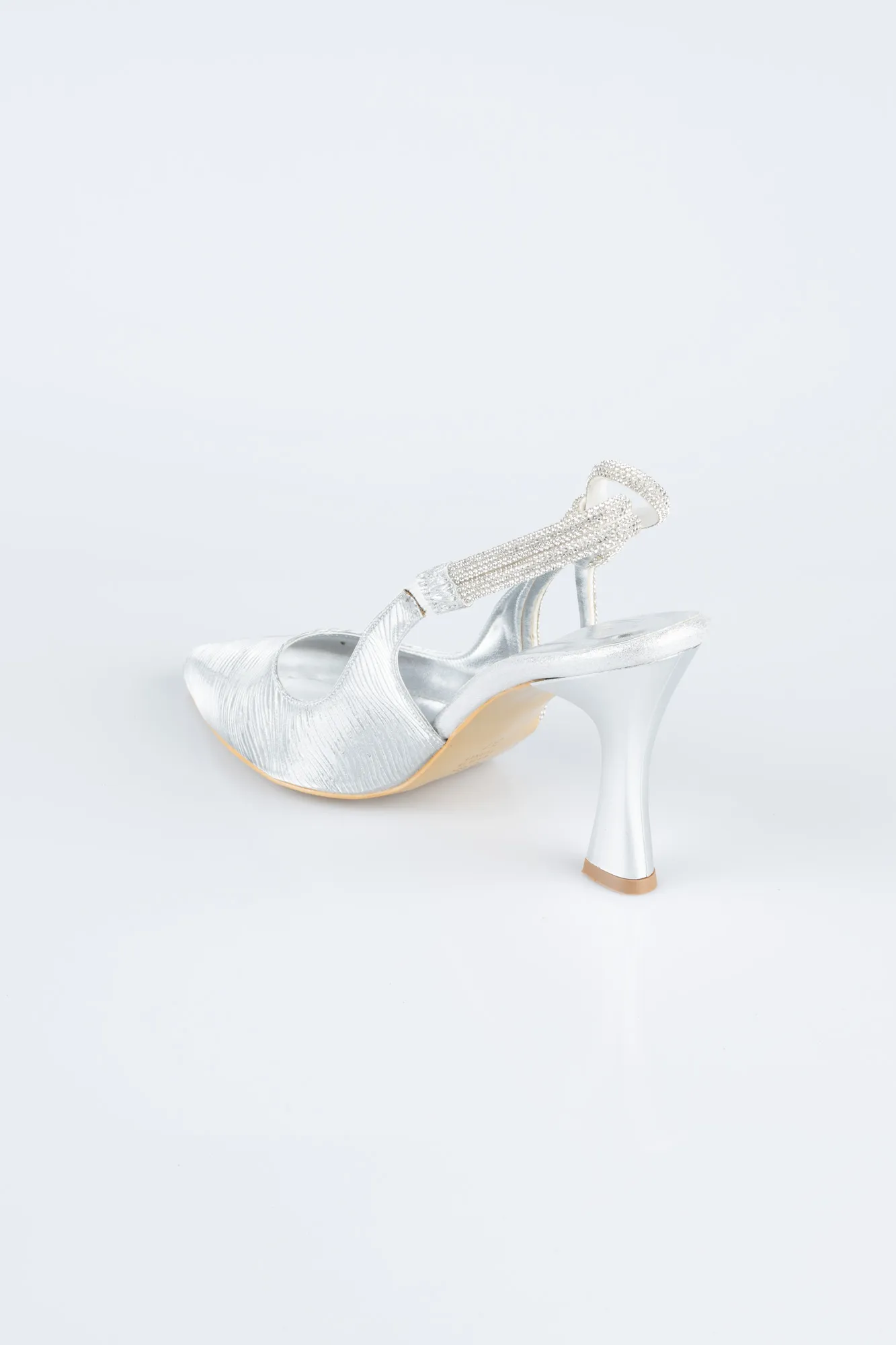 Silver-Laser Cut Stiletto MJ4102