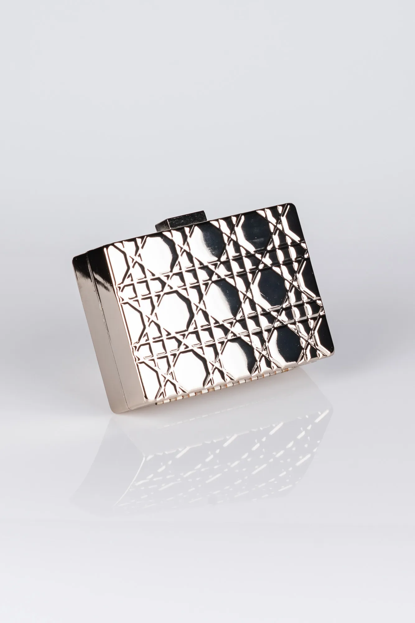 Silver-Mirror Box Bag V693