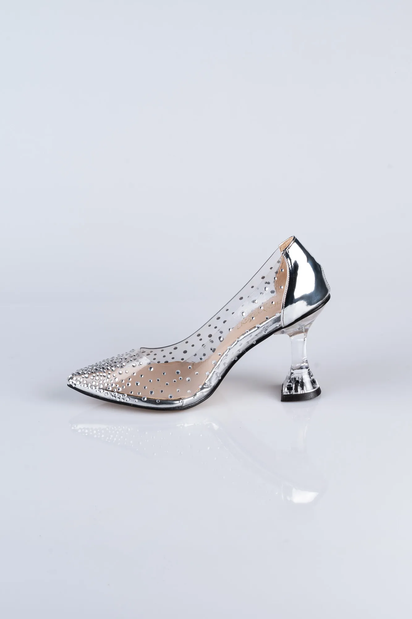 Silver-Mirror Evening Shoe AB1081