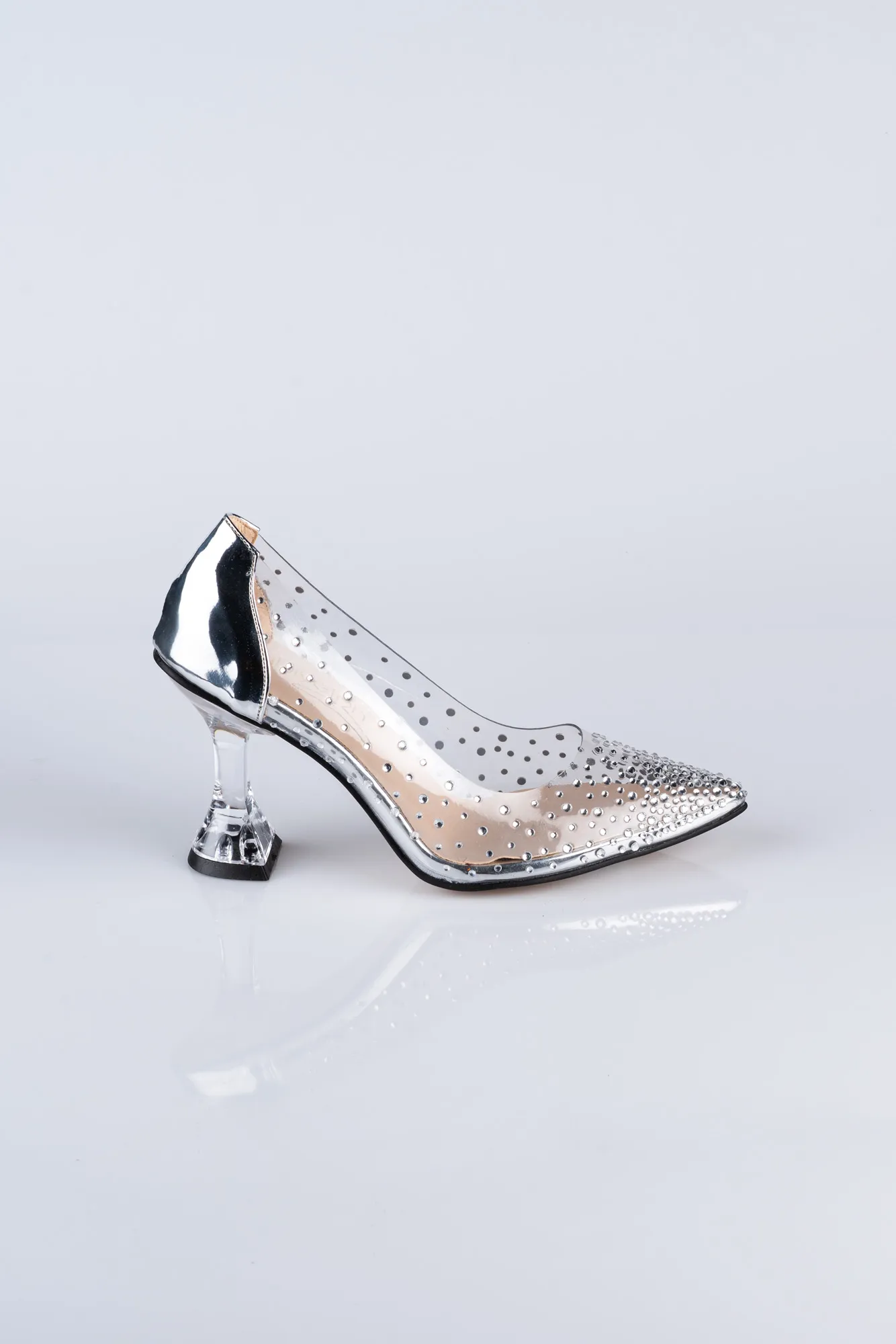 Silver-Mirror Evening Shoe AB1081