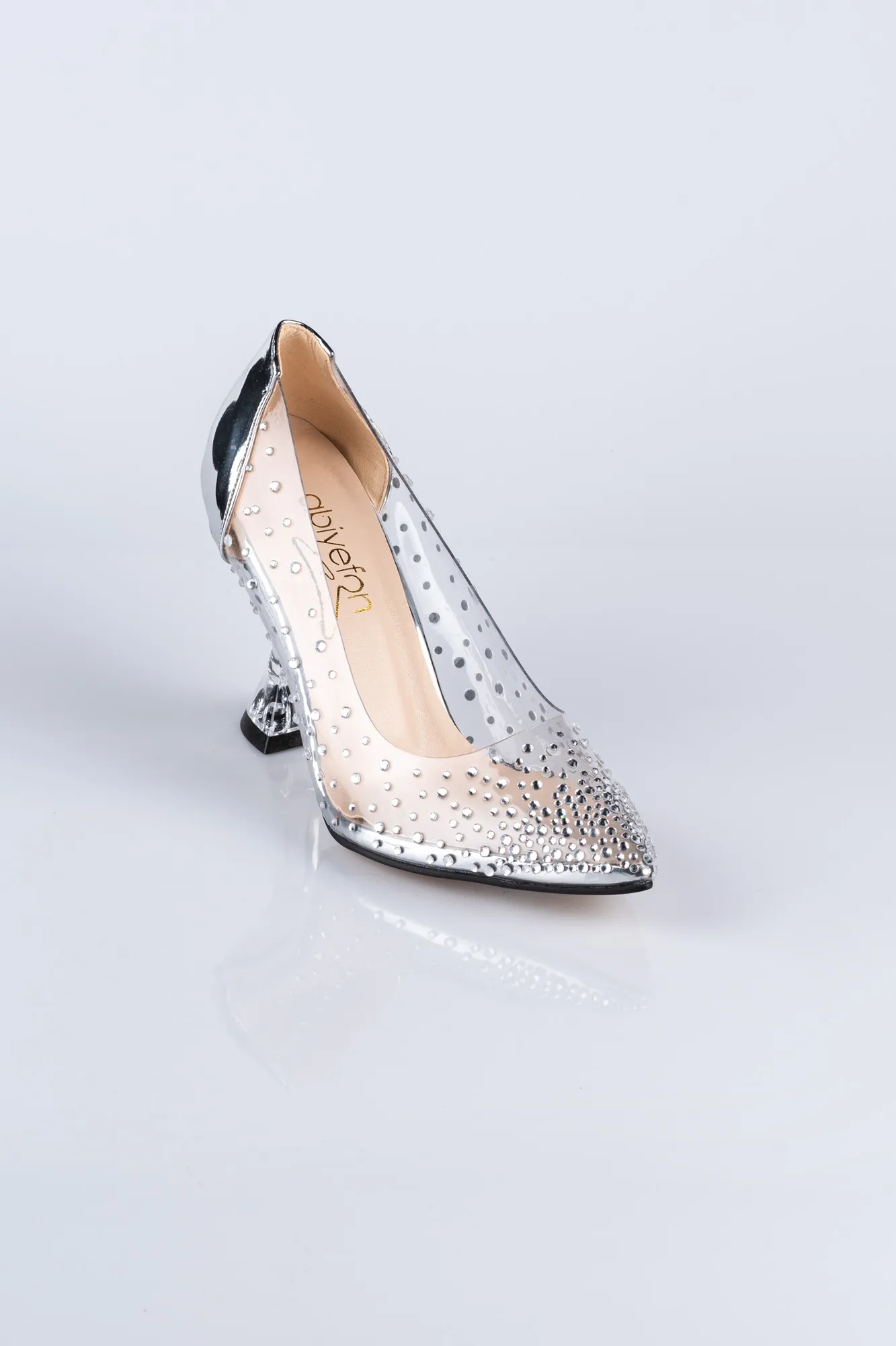 Silver-Mirror Evening Shoe AB1081