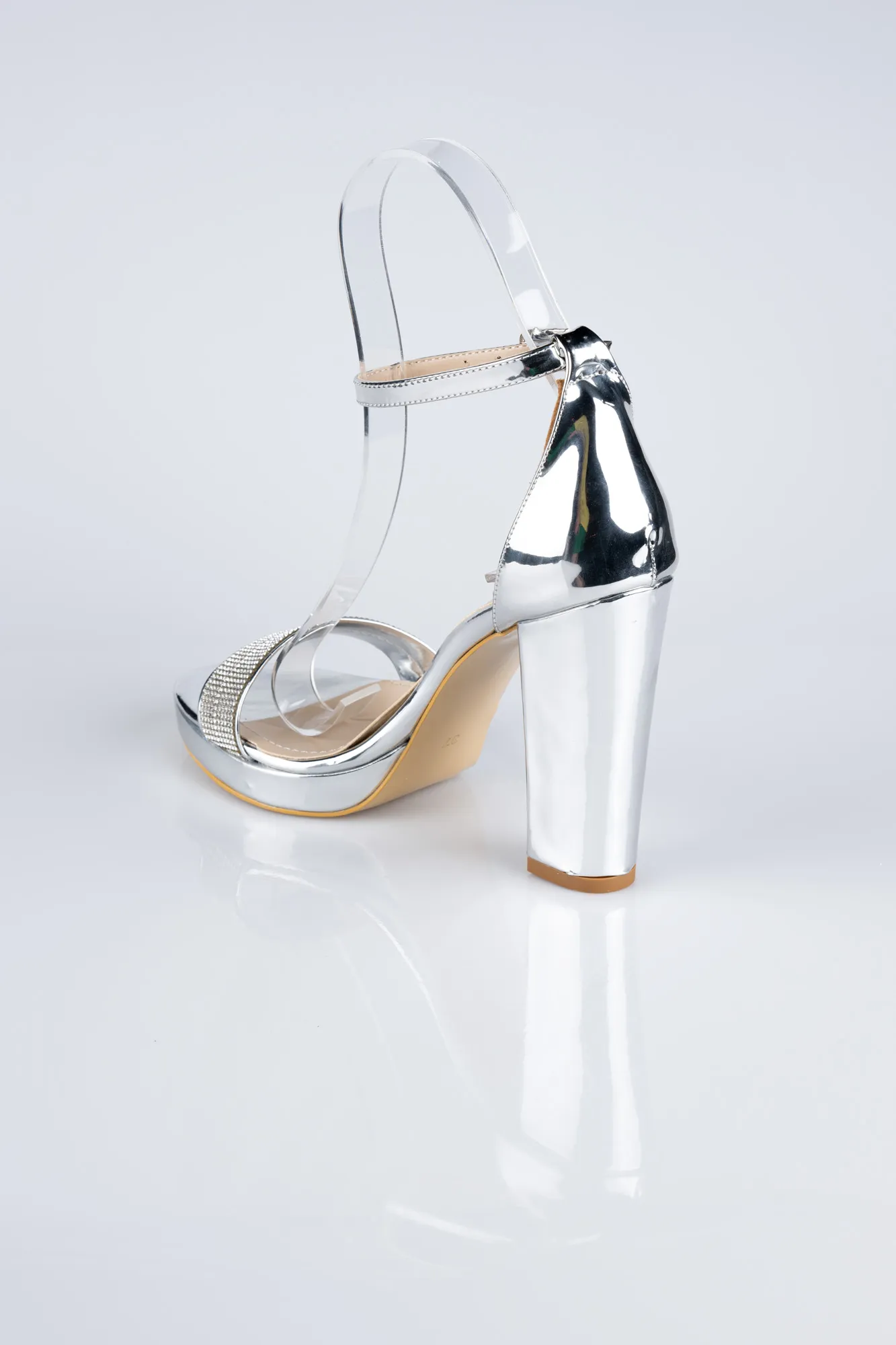 Silver-Mirror Evening Shoe ABA1430
