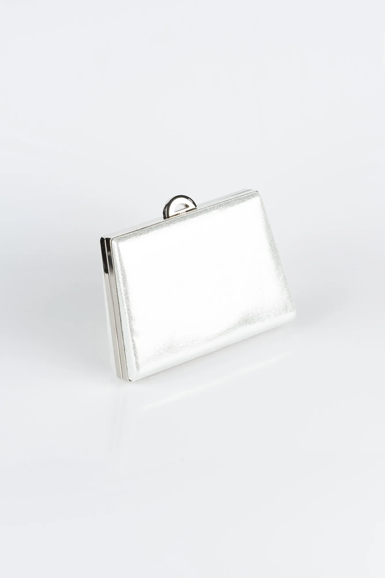 Silver-Plaster Fabric Box Bag V249