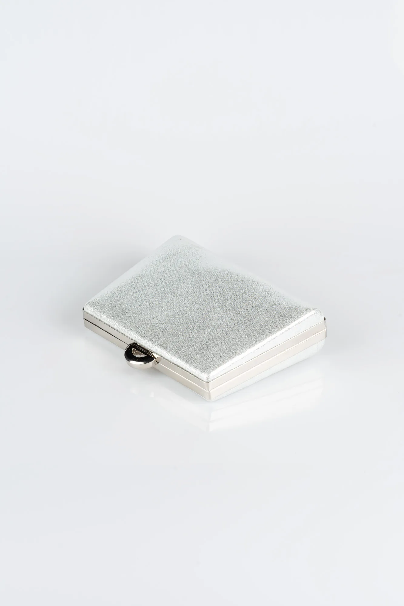 Silver-Plaster Fabric Box Bag V249