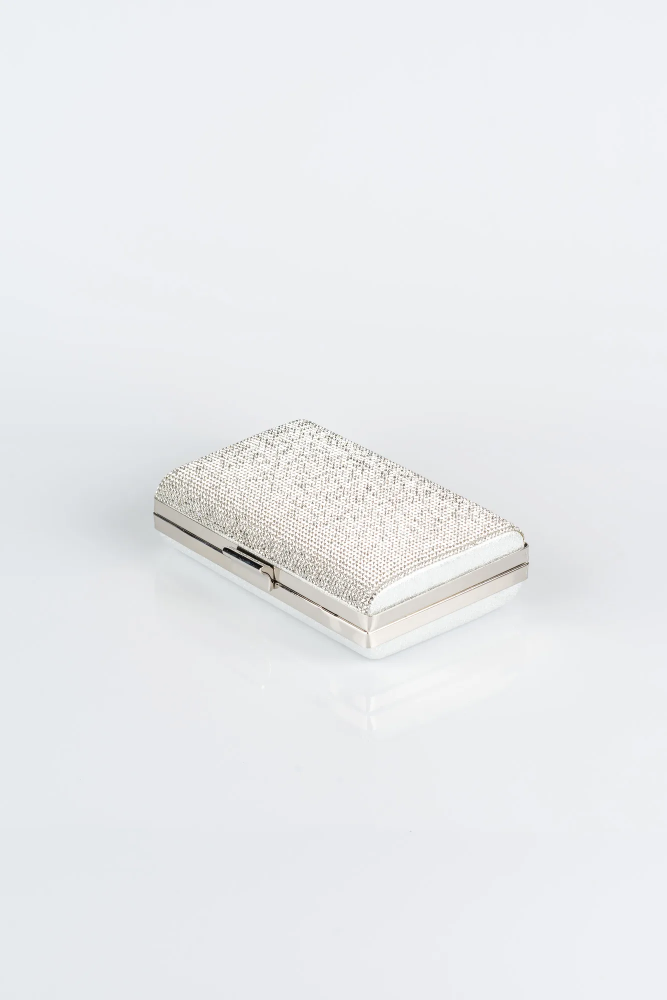 Silver-Plaster Fabric Box Bag V359