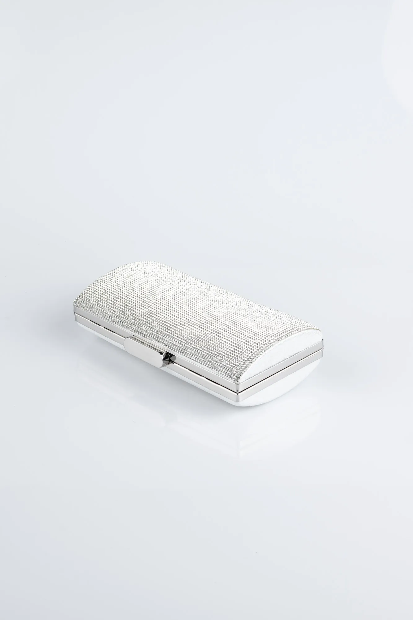 Silver-Plaster Fabric Box Bag V363