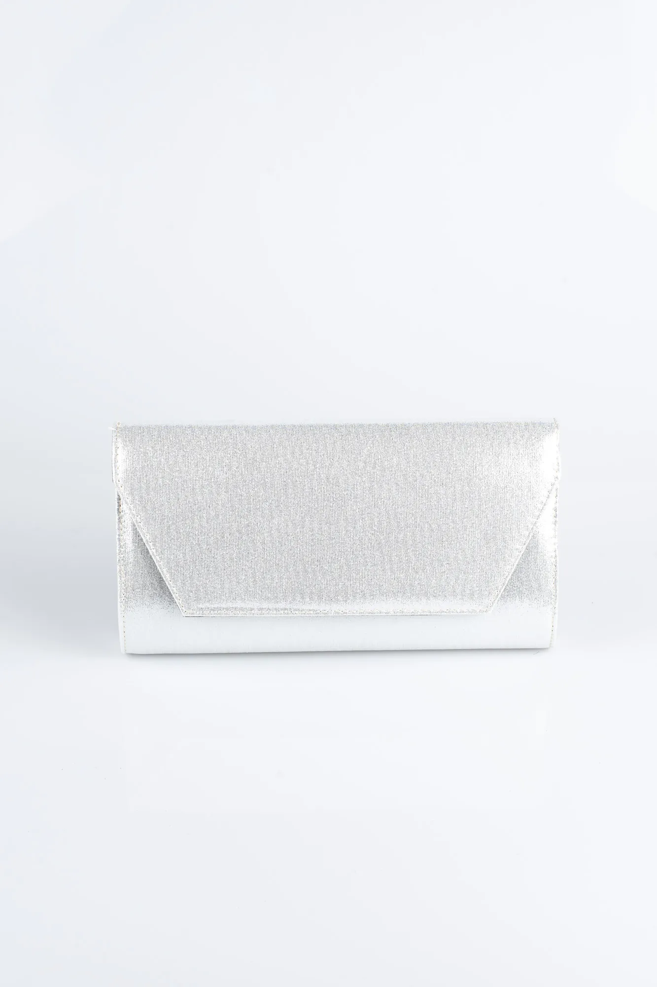Silver-Plaster Fabric Evening Bag V510