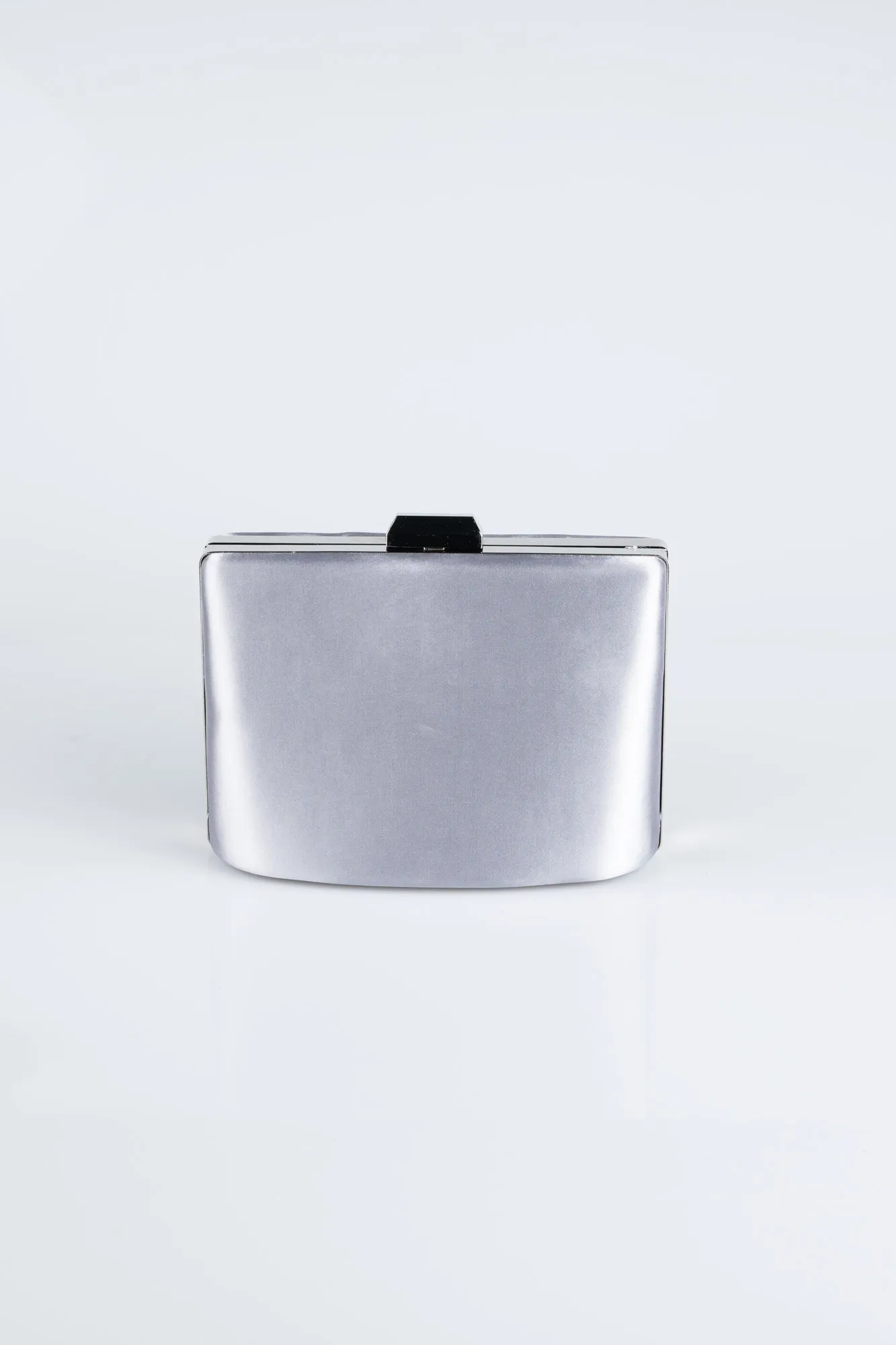 Silver-Satin Box Bag SH815