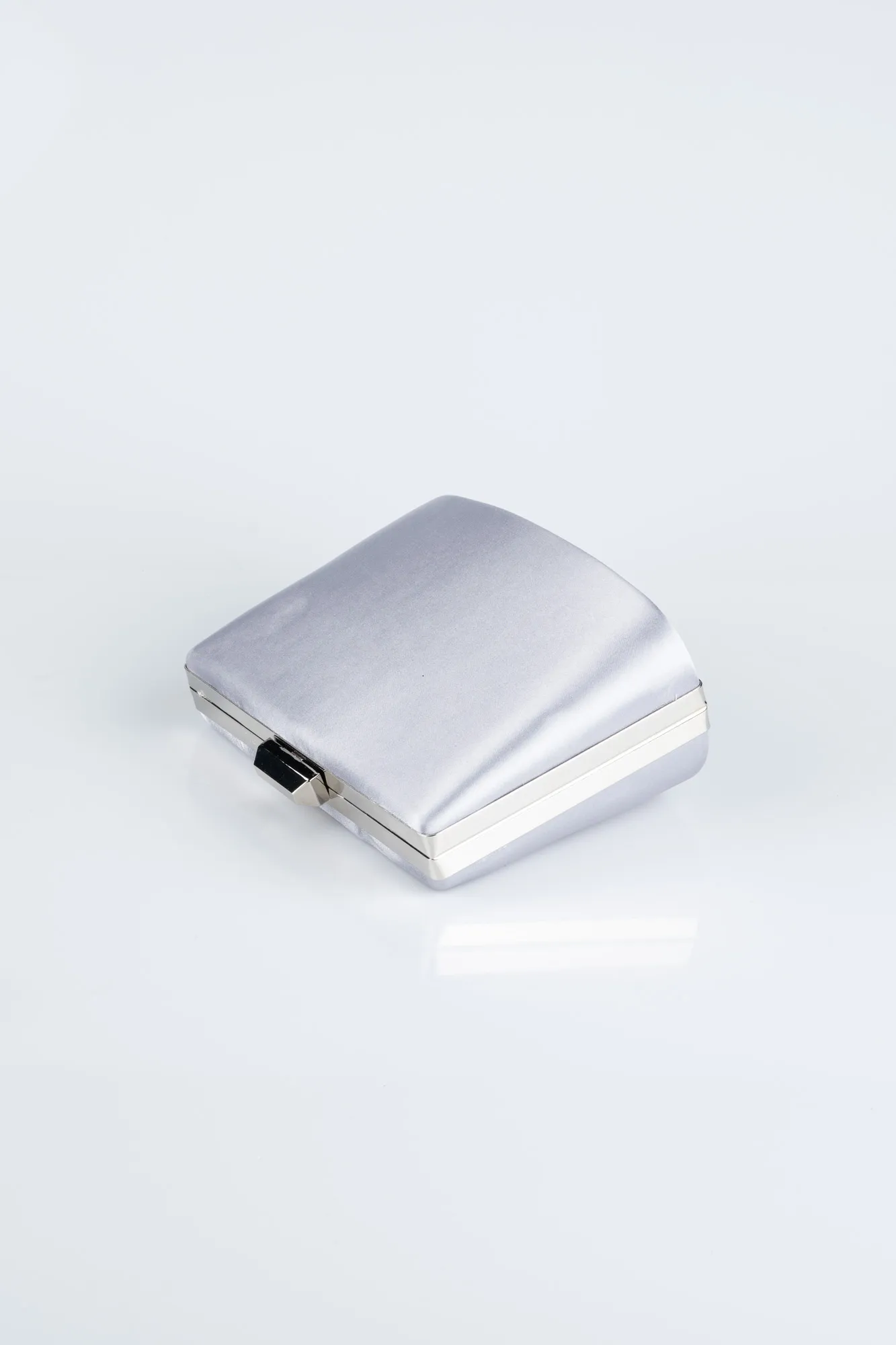 Silver-Satin Box Bag SH815