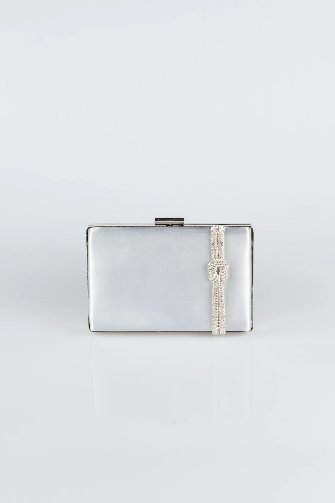 Silver-Satin Box Bag VT9275