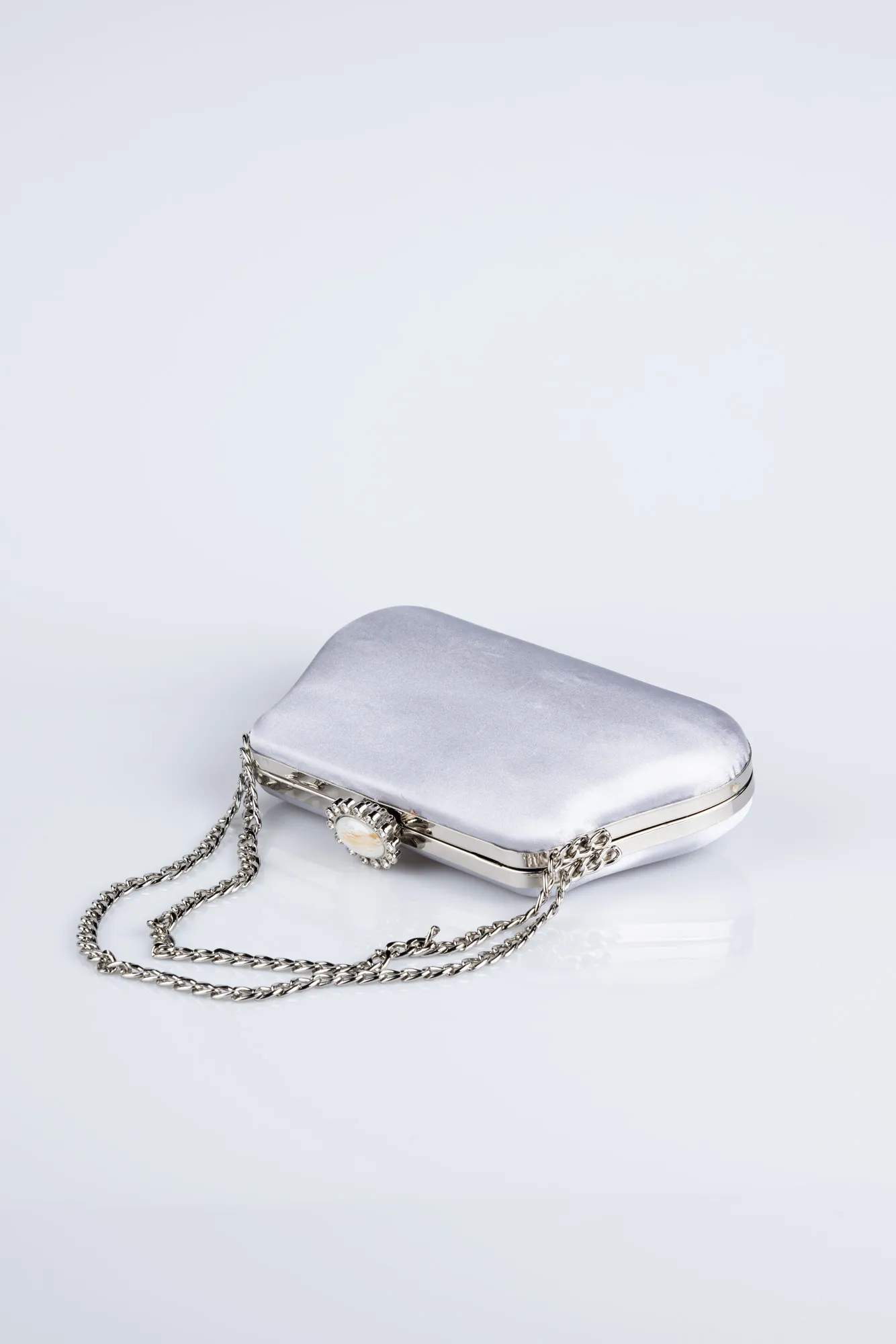 Silver-Satin Night Bag SH834