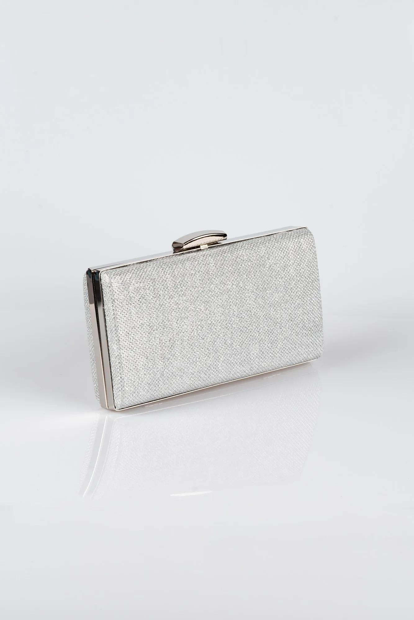 Silver-Silvery Box Bag V273