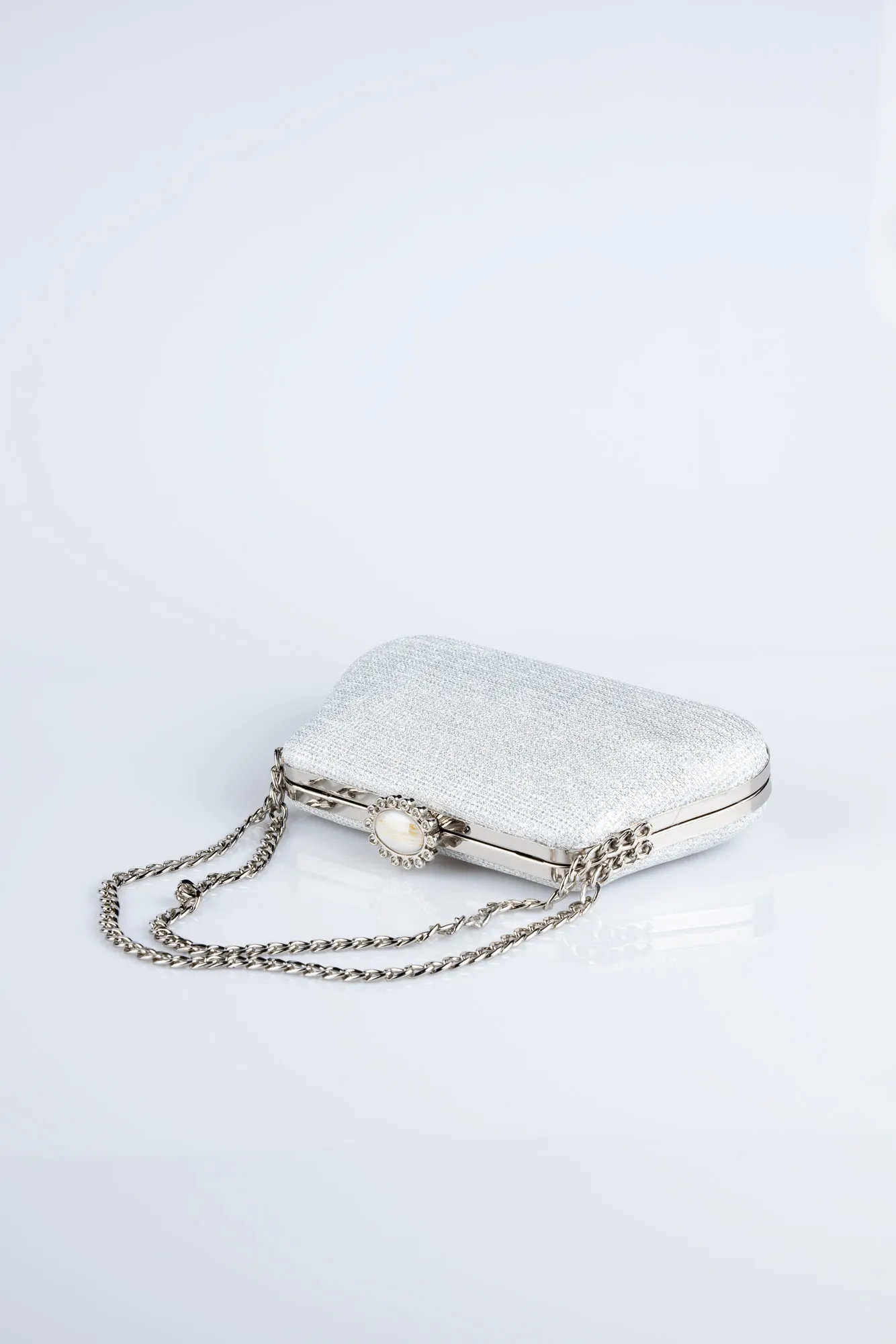 Silver-Silvery Night Bag SHC834