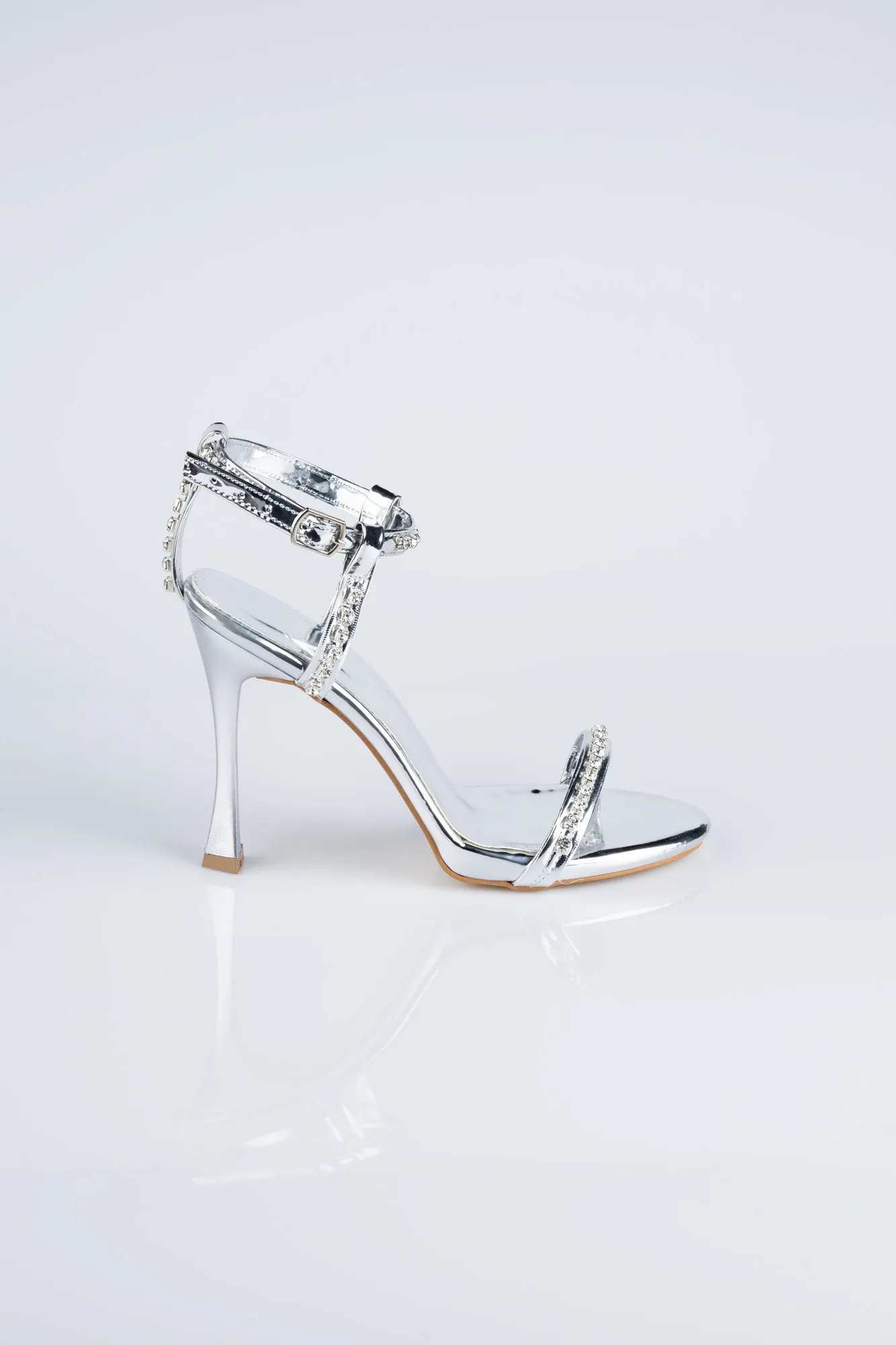 Silver-Stony Evening Shoe AB8006