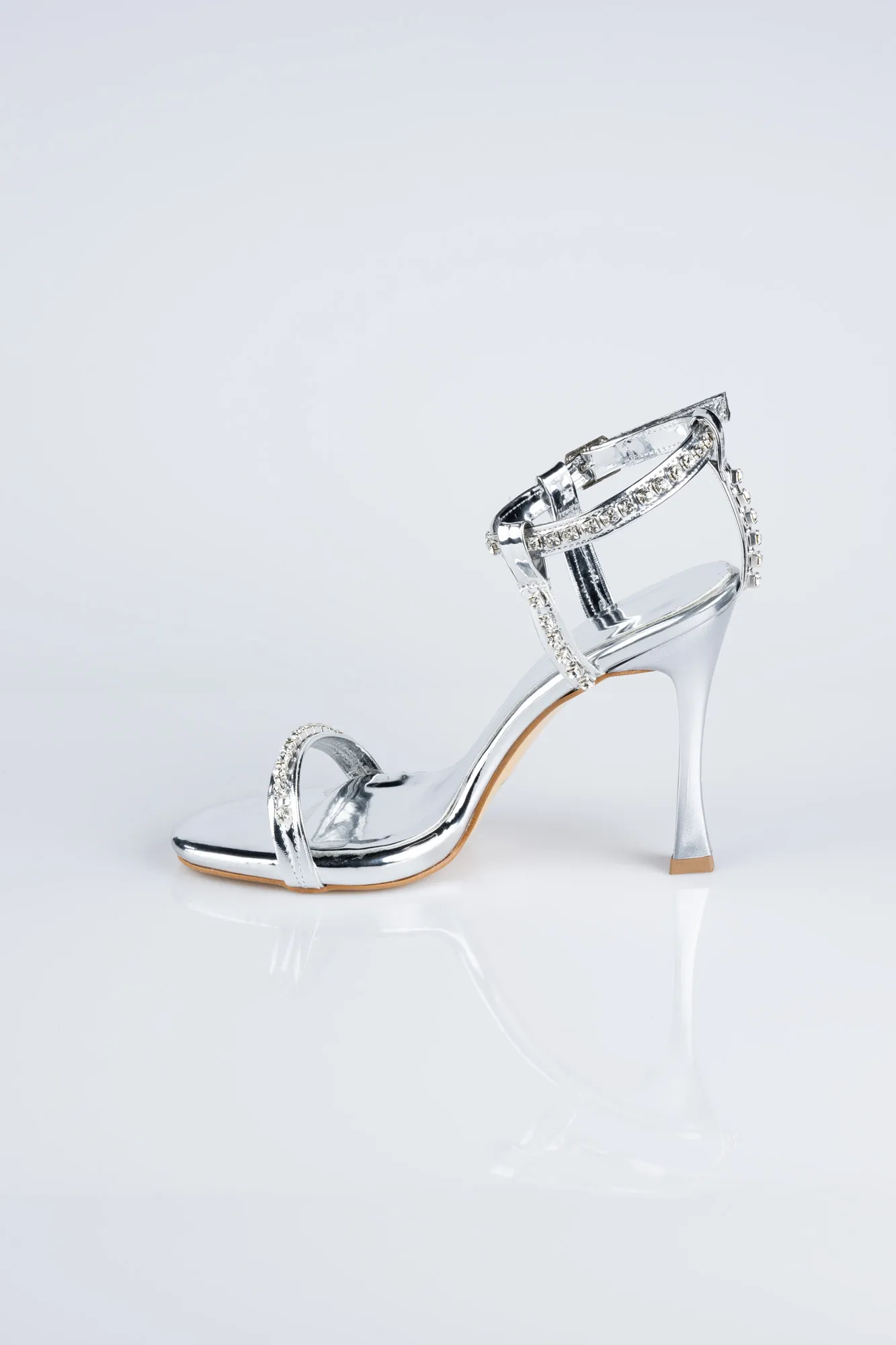 Silver-Stony Evening Shoe AB8006