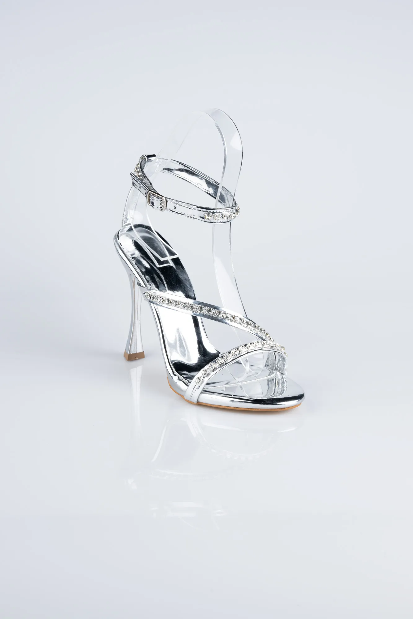 Silver-Stony Evening Shoe AB8007