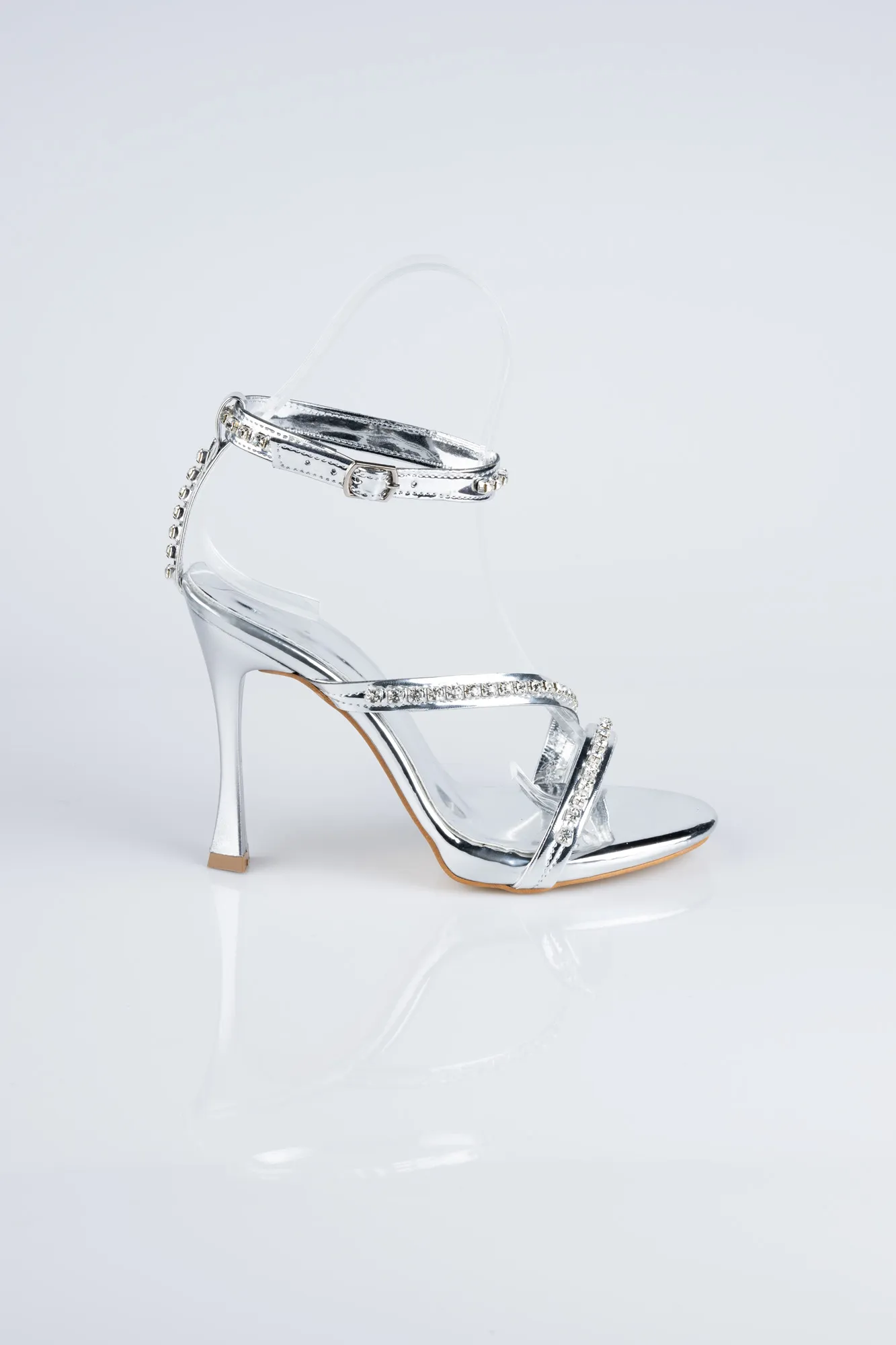 Silver-Stony Evening Shoe AB8007