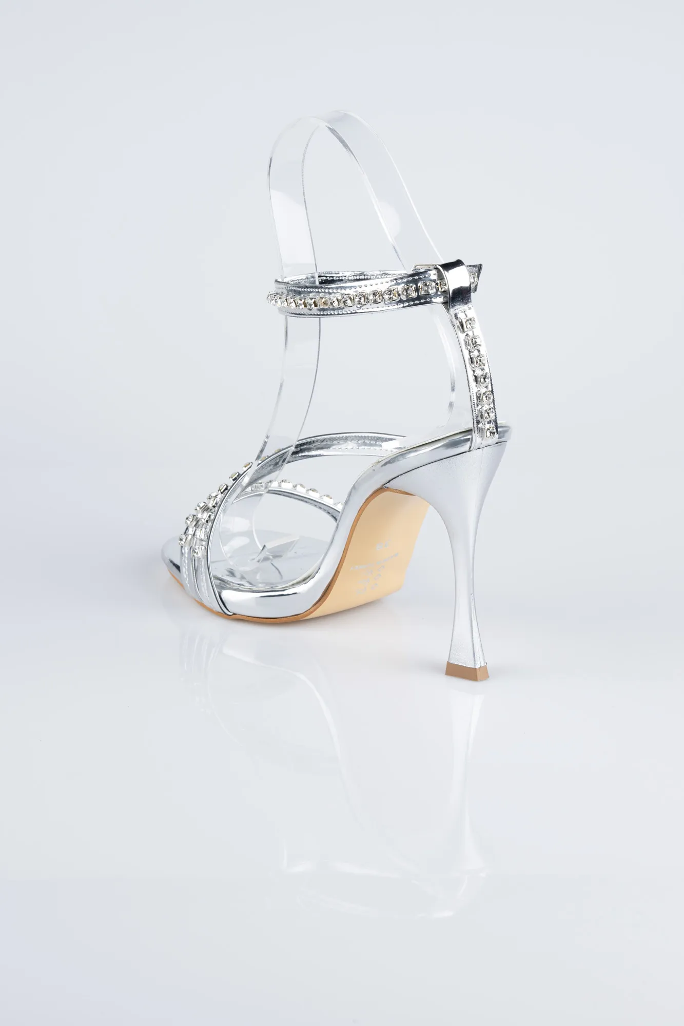 Silver-Stony Evening Shoe AB8007