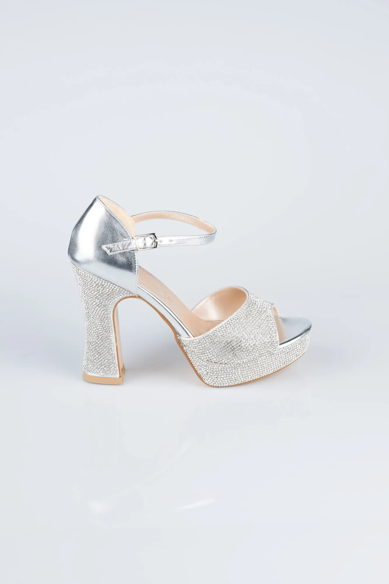 Silver-Stony Evening Shoe MJ2228