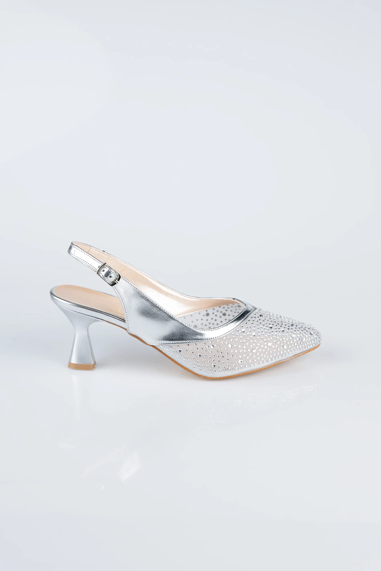 Silver-Stony Evening Shoe MJ5311