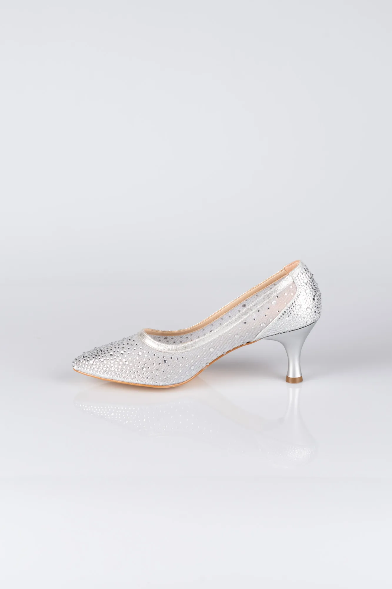Silver-Stony Evening Shoe MJ5314