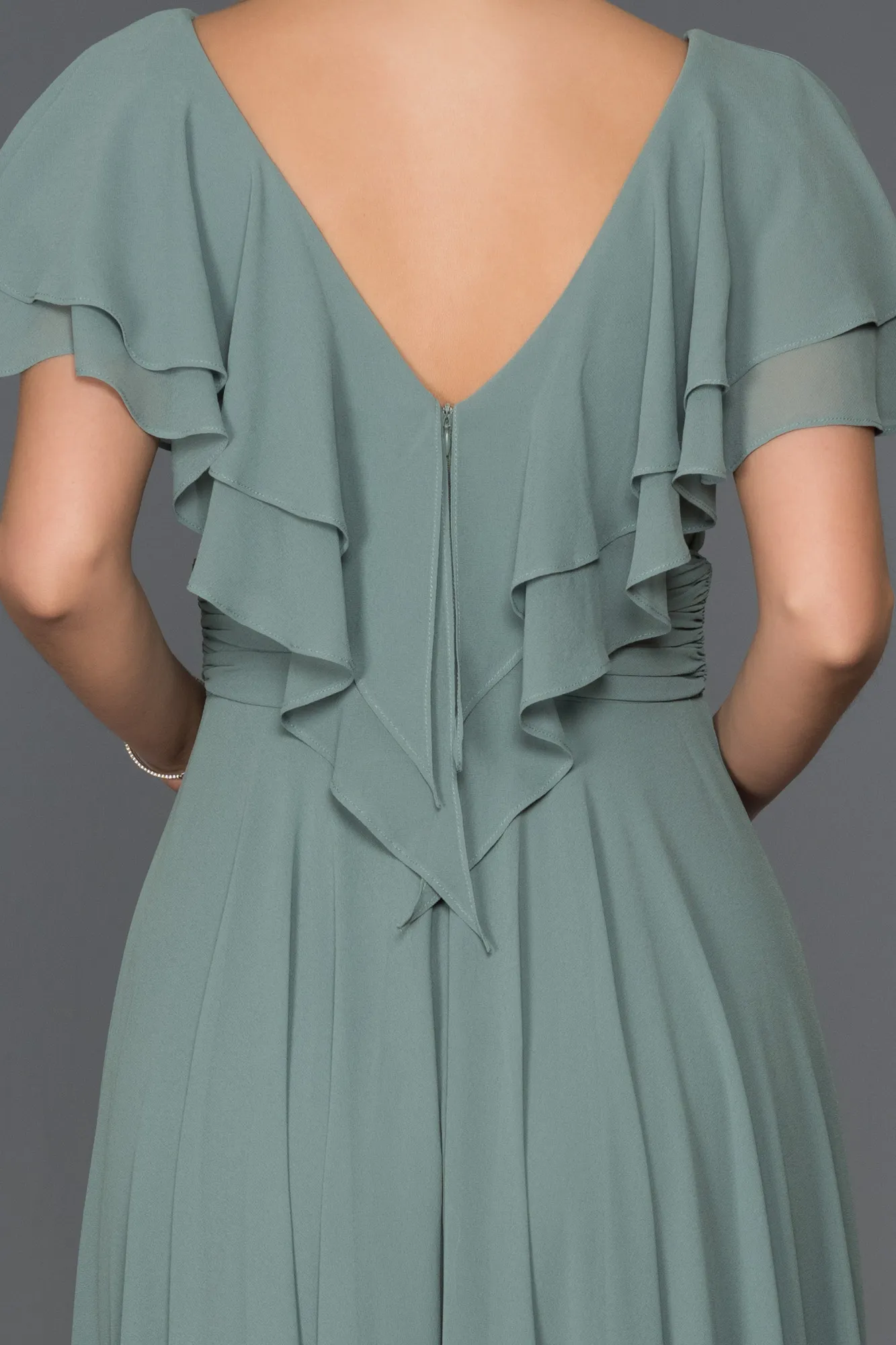 Turquoise-Long Engagement Dress ABU032
