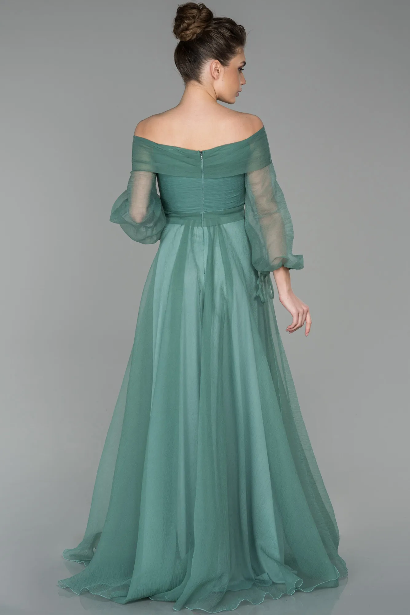 Turquoise-Long Engagement Dress ABU1468