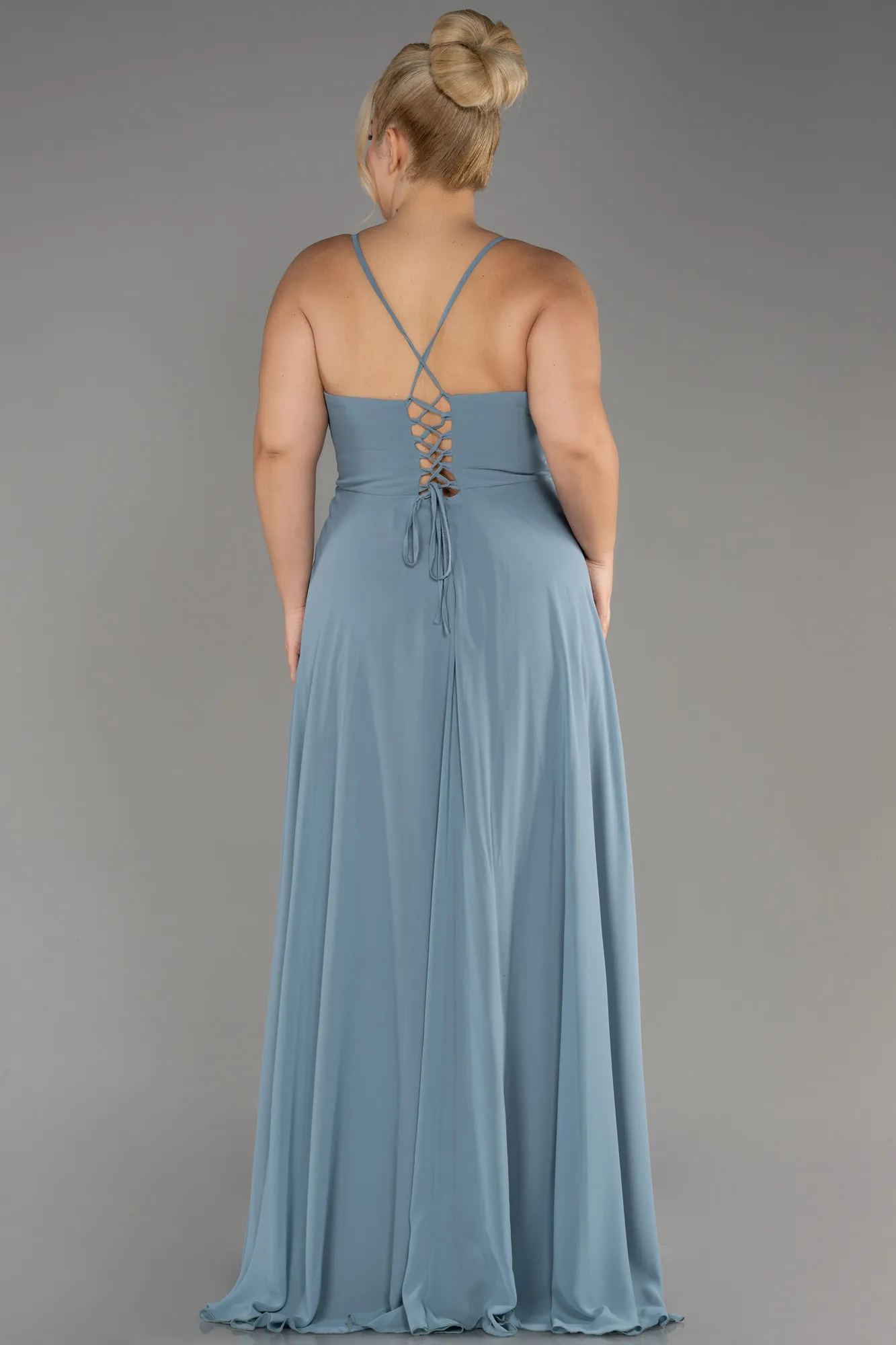 Turquoise-Long Plus Size Evening Dress ABU1324