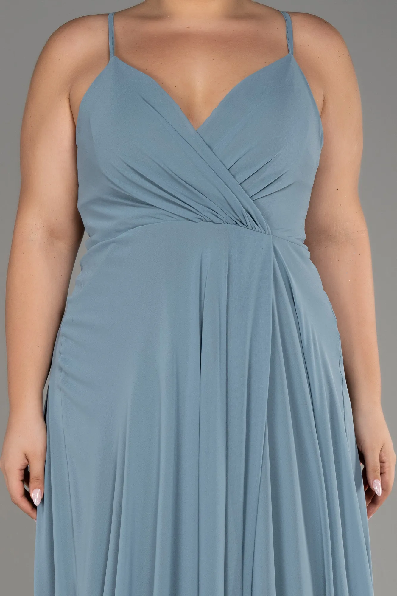 Turquoise-Long Plus Size Evening Dress ABU1324