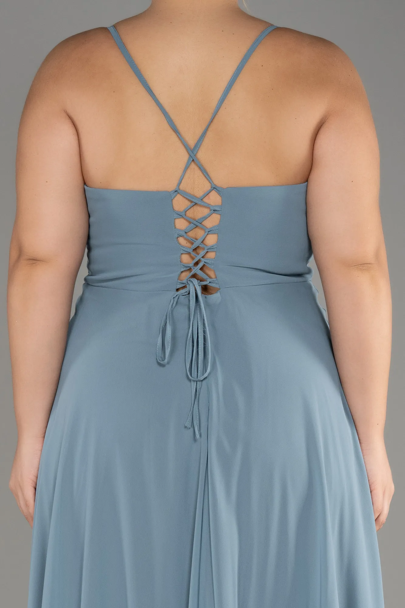 Turquoise-Long Plus Size Evening Dress ABU1324