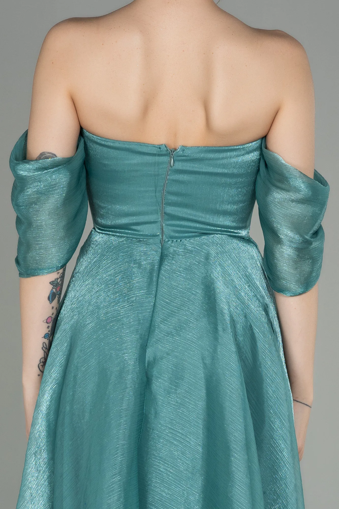 Turquoise-Midi Evening Dress ABK1850