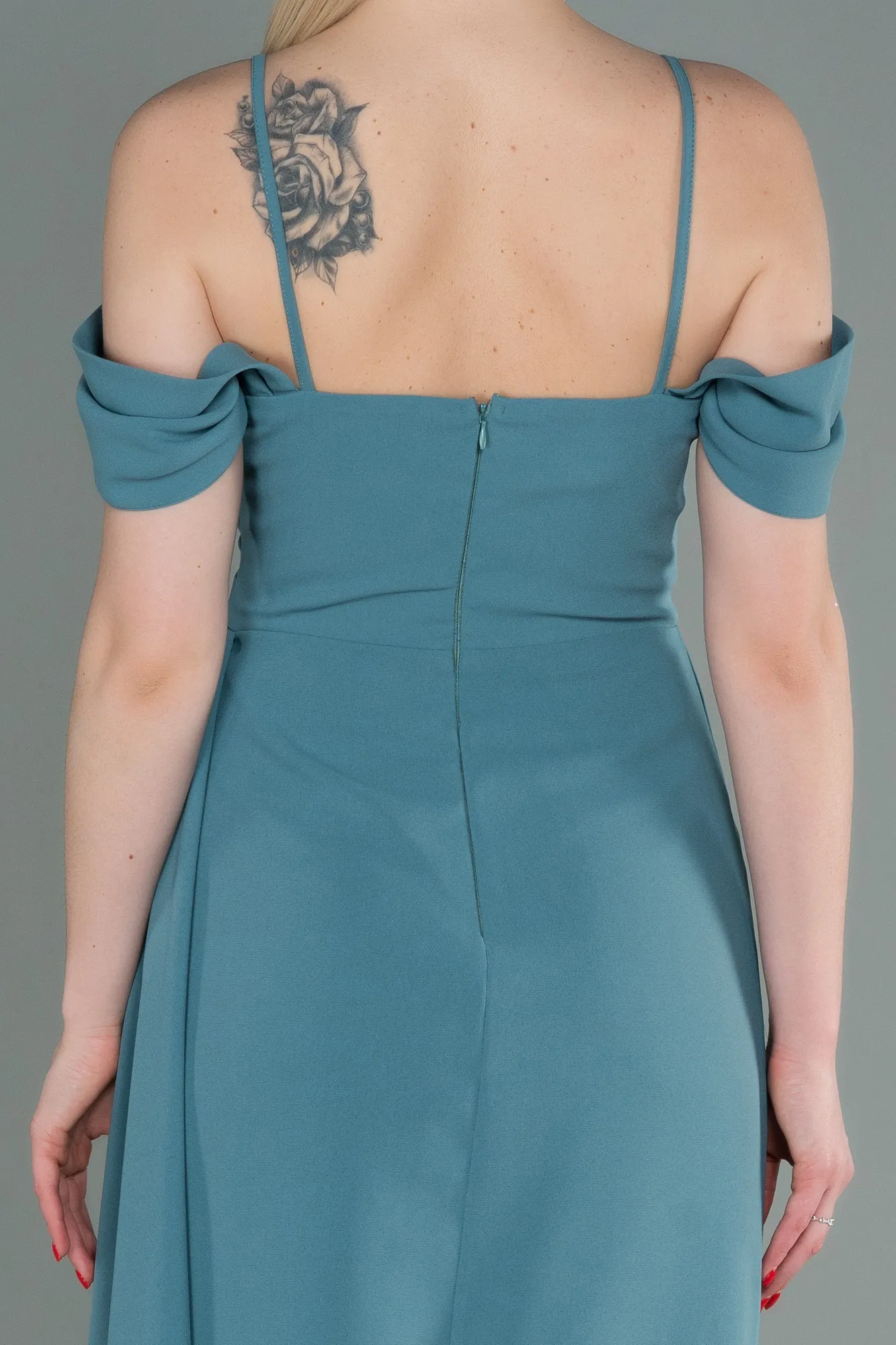 Turquoise-Midi Invitation Dress ABK1750