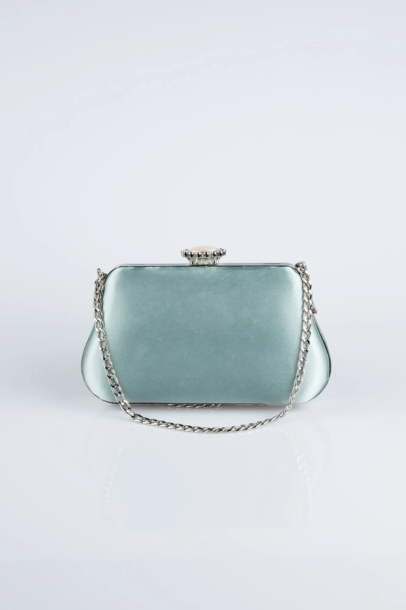 Turquoise-Satin Night Bag SH834