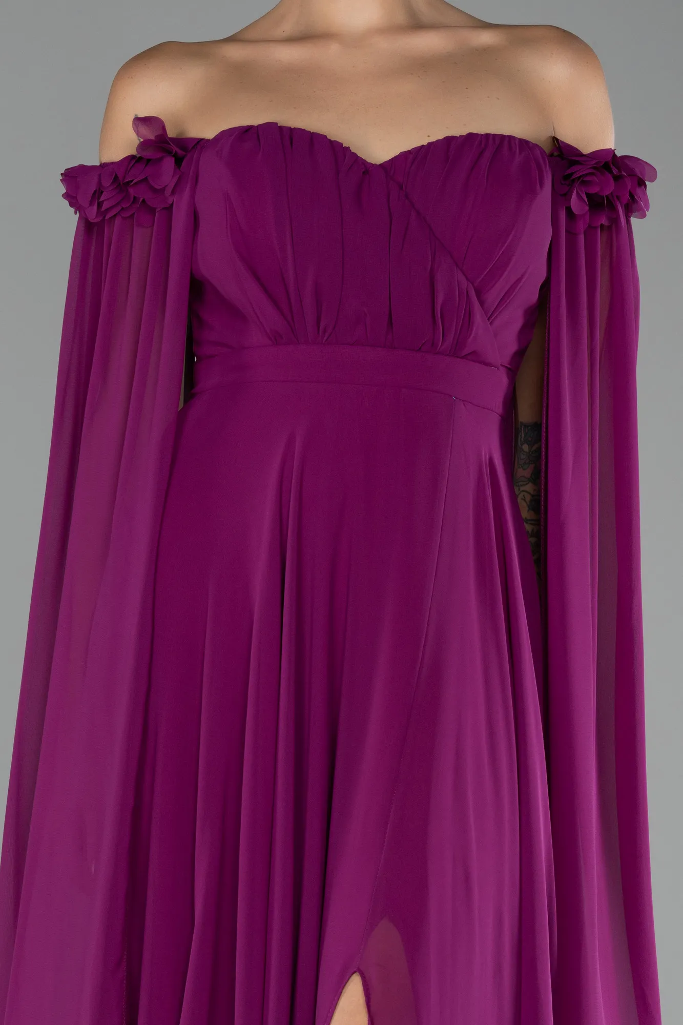 Violet-Long Chiffon Evening Dress ABU3462