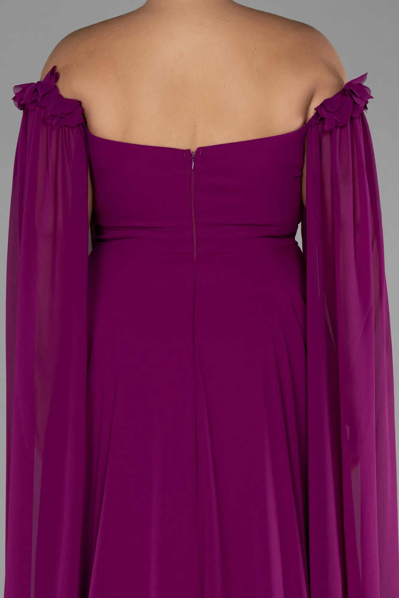 Violet-Long Chiffon Plus Size Evening Dress ABU3464