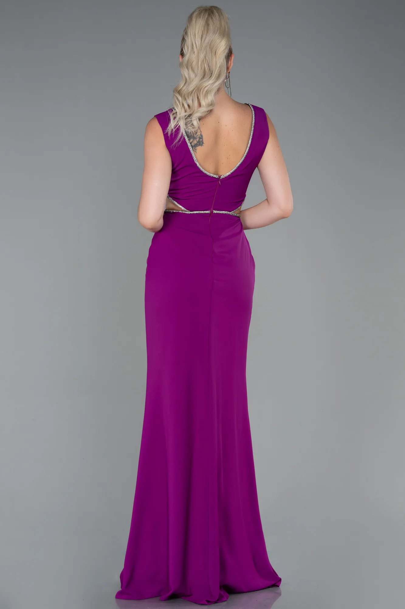 Violet-Long Chiffon Prom Gown ABU3184