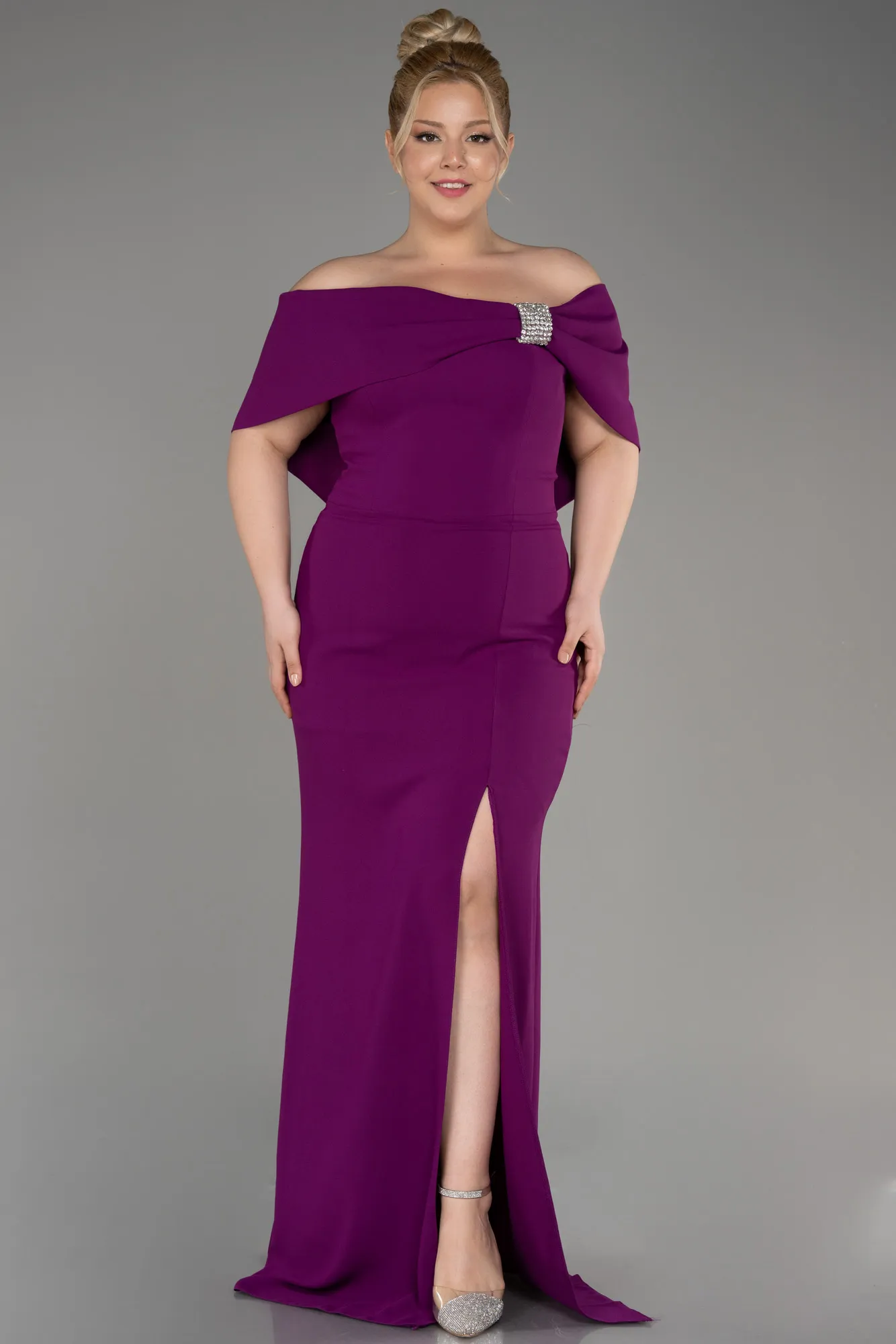 Violet-Long Plus Size Evening Gown ABU3945