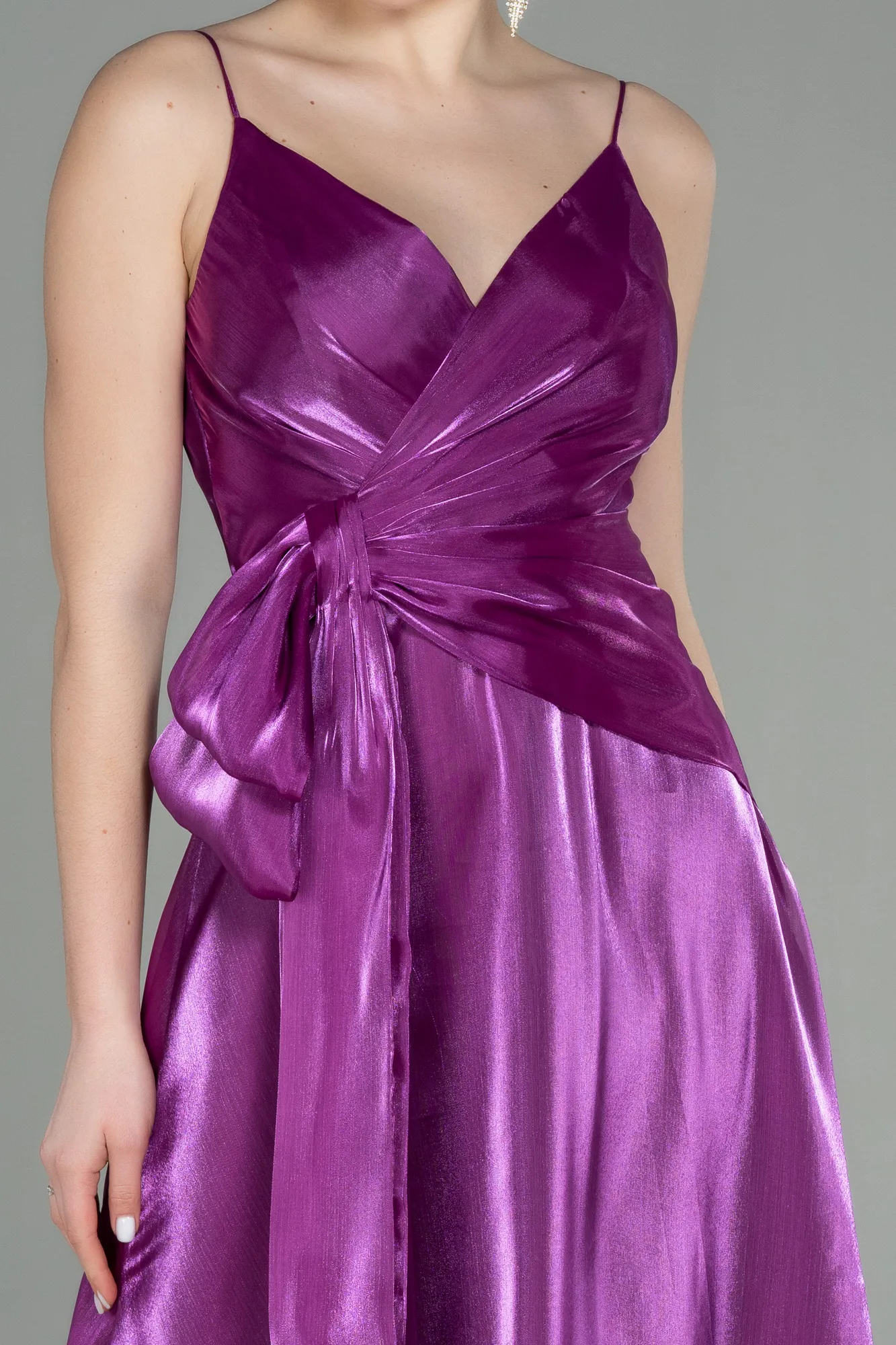 Violet-Midi Chiffon Invitation Dress ABK1669