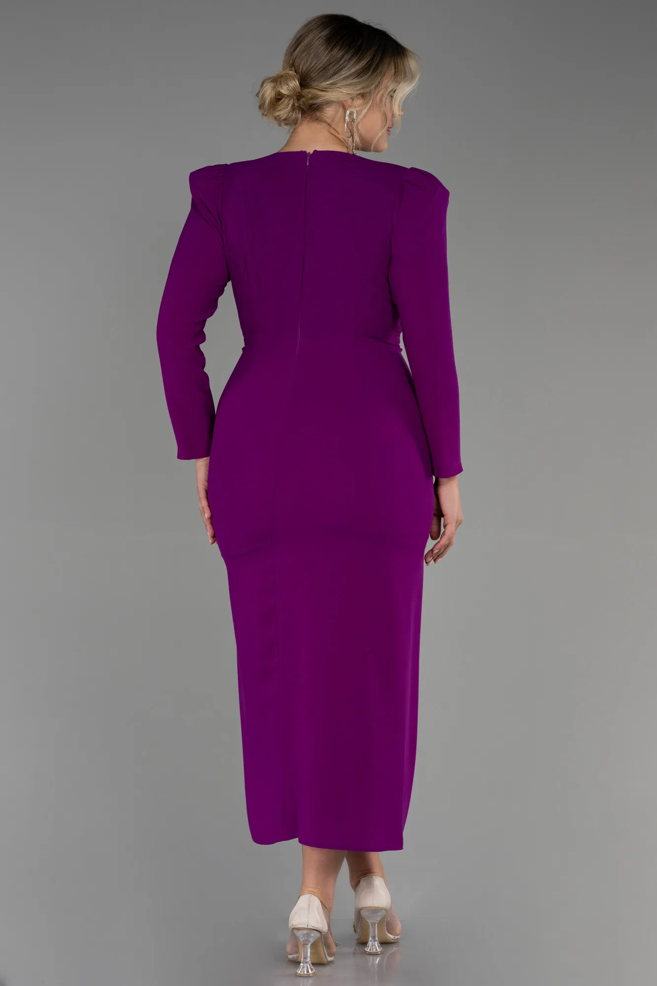 Violet-Midi Plus Size Evening Dress ABK1535