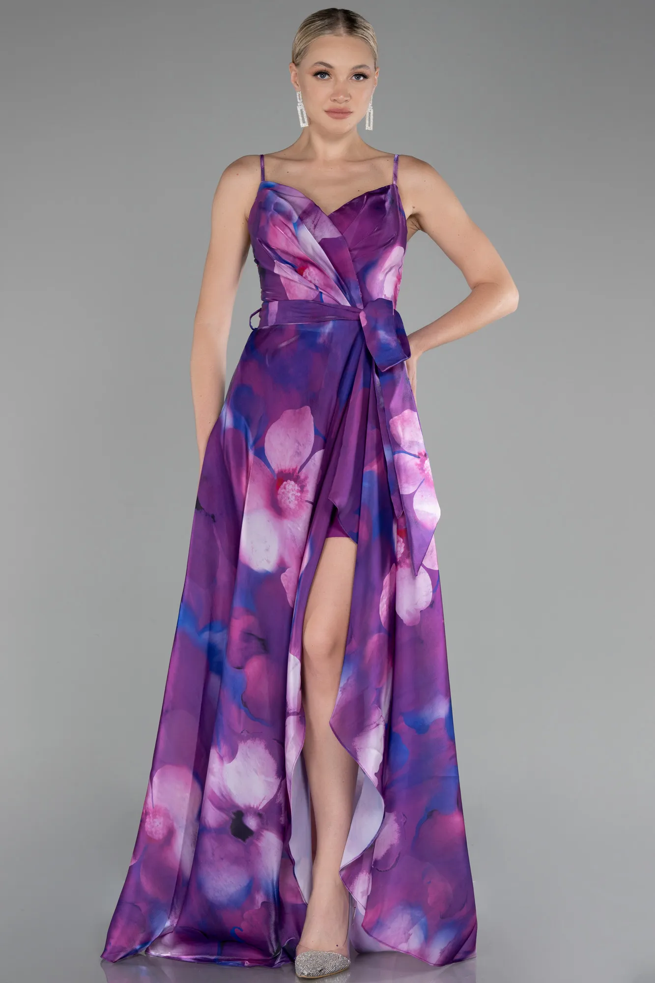 Violet-Slit Long Prom Dress ABU3961