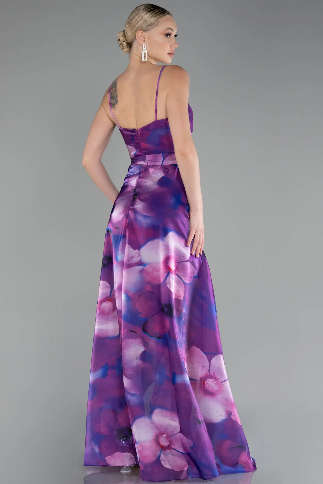 Violet-Slit Long Prom Dress ABU3961