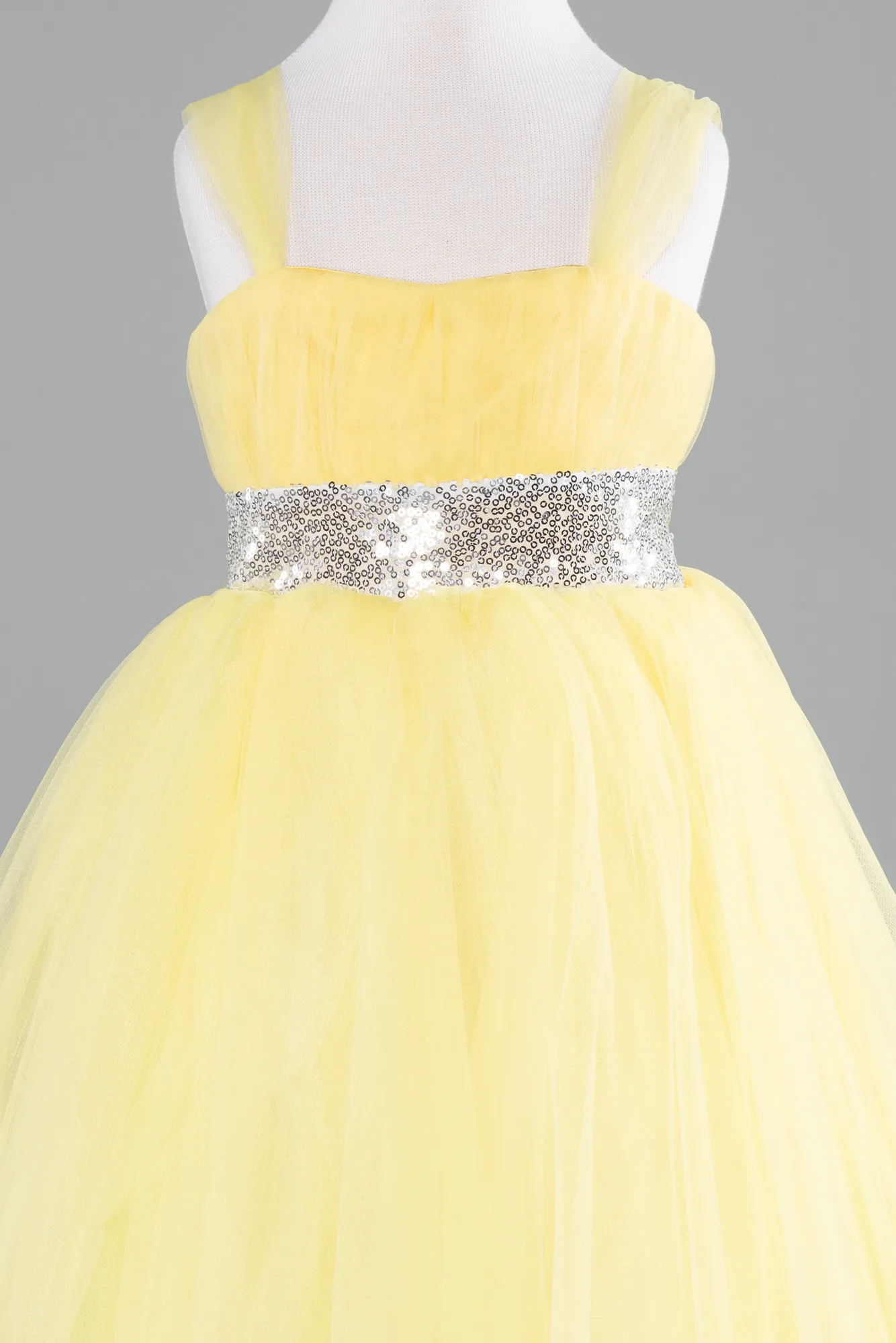 Yellow-Long Girl Dress ABU3031