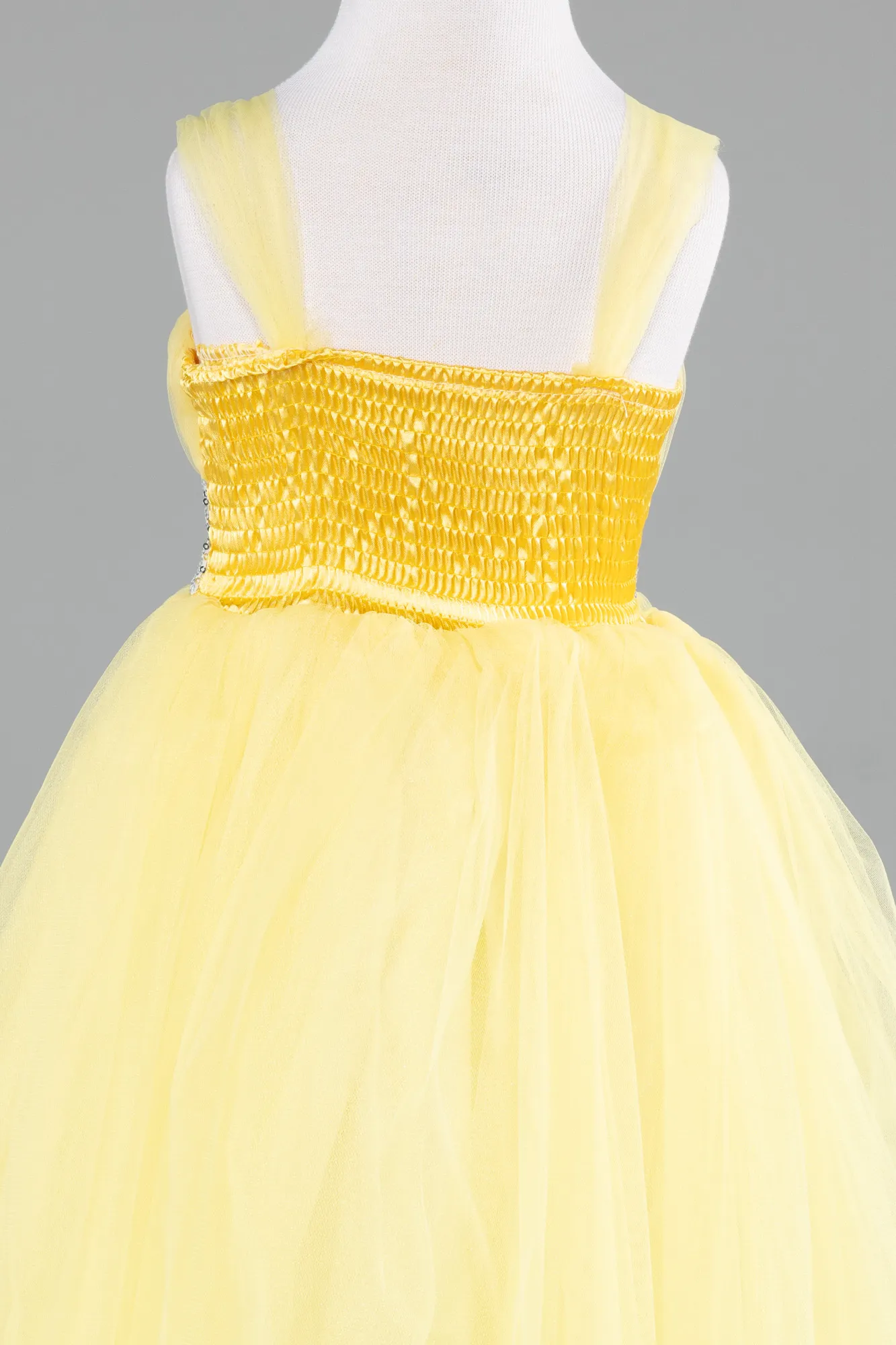 Yellow-Long Girl Dress ABU3031