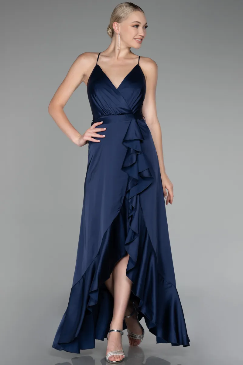 Front Short Back Long Satin Prom Gown ABO139