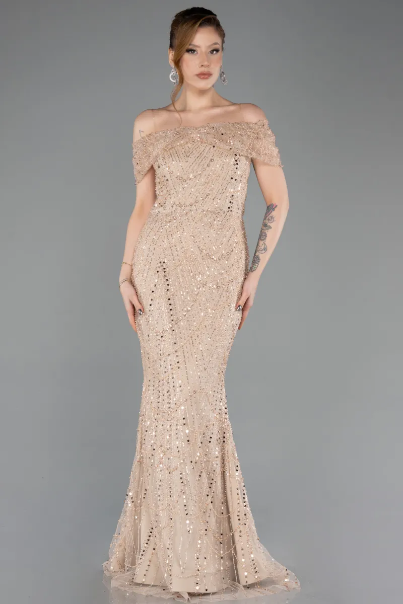 Long Beaded Formal Plus Size Dress ABU5936