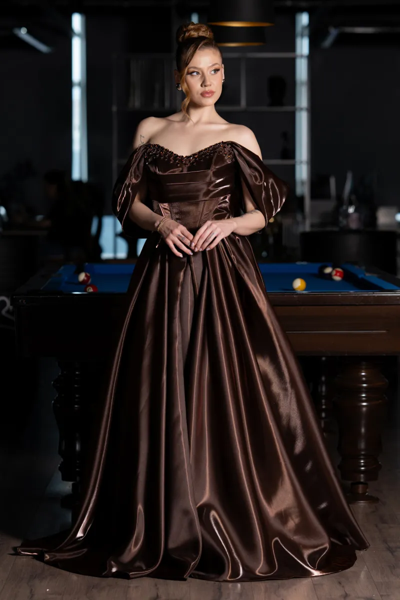 Long Satin Evening Dress ABU6201
