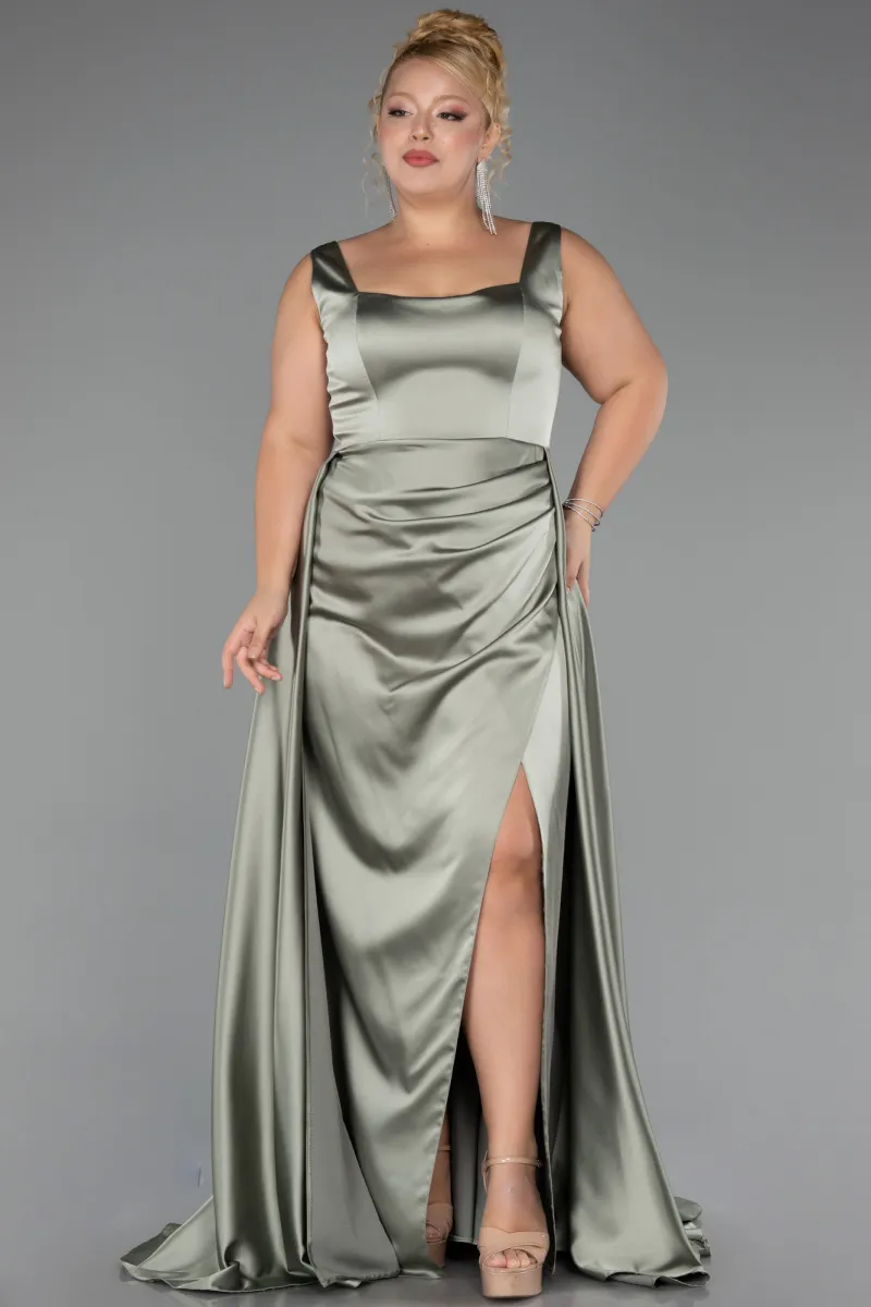 Long Satin Formal Plus Size Dress ABU6576